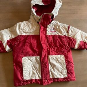 Alabama Kids Red and White Puffer Jacket sz 12mths